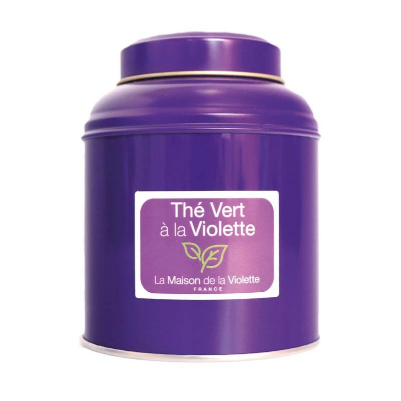 “Violet Green Tea (Green Tea / Violet)” L Size Tin (130 g Loose Tea Leaves)