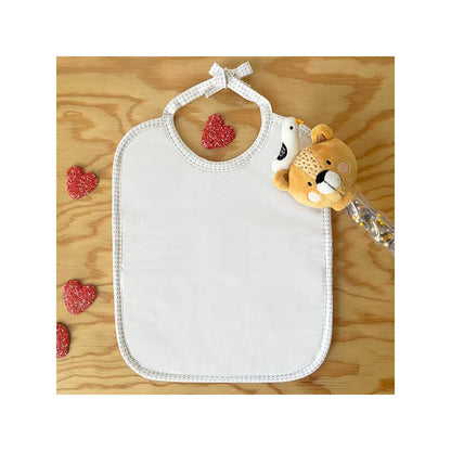 “‘Miam d'amour’ (Love of Deliciousness) — Set of 2 Bibs Cross-stitch kit designed by Véronique Enginger”