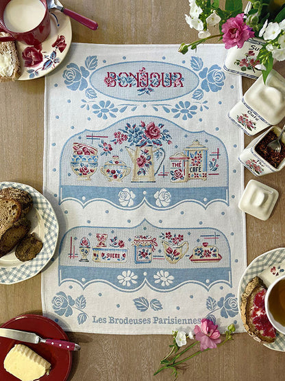 【Latest Design】“Bonjour” Torchon Kit Cross Stitch Kit designed by Véronique Enginger