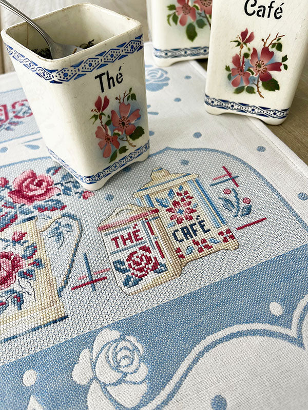 【Latest Design】“Bonjour” Torchon Kit Cross Stitch Kit designed by Véronique Enginger