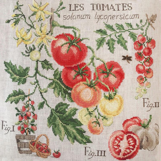 "Etude aux Tomates" (トマトのエチュード) 壁掛け 野菜 シリーズ VERONIQUE ENGINGER(ヴェロニク・アンジャンジェ)デザイン クロスステッチキット