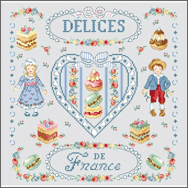 "Delices de France" (デリス・ドゥ・フランス) クロスステッチ図案 VERONIQUE ENGINGER(ヴェロニク・アンジャンジェ)デザイン