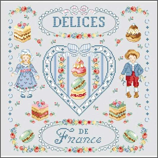 "Delices de France" (デリス・ドゥ・フランス) クロスステッチ図案 VERONIQUE ENGINGER(ヴェロニク・アンジャンジェ)デザイン