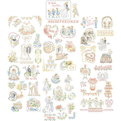 Le grand Alphabet"Mariage"(結婚という素敵な物語) VERONIQUE ENGINGER(ヴェロニク・アンジャンジェ)デザイン クロスステッチ図案集