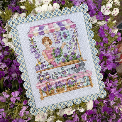 "La marchande de Violettes"(スミレのお花屋さん) クロスステッチ図案 VERONIQUE ENGINGER(ヴェロニク・アンジャンジェ)デザイン
