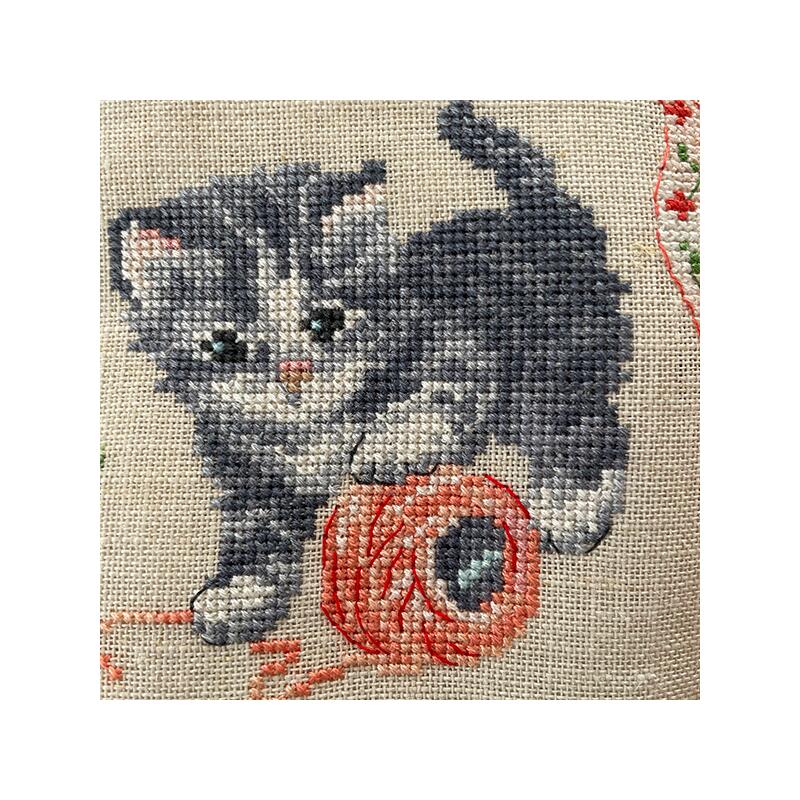 "Cerisette et bobinette" (チェリー＆ボビン) バッグキット VERONIQUE ENGINGER(ヴェロニク・アンジャンジェ)デザイン クロスステッチキット