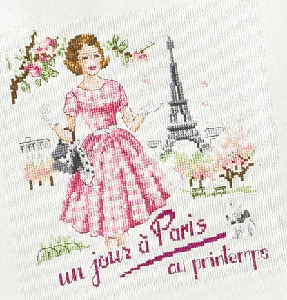 【在庫限り】"Un jour à Paris au Printemps"(プランタンでのパリの一日) トルションキット VERONIQUE ENGINGER(ヴェロニク・アンジャンジェ)デザイン クロスステッチキット
