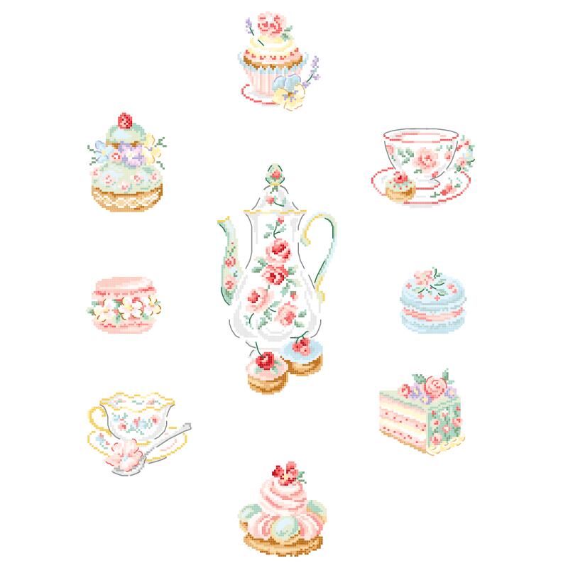 ”Rose thé tea towel”(ローズ ティータオル) トルションキット VERONIQUE ENGINGER(ヴェロニク・アンジャンジェ)デザイン クロスステッチキット