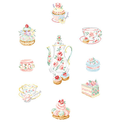 ”Rose thé tea towel”(ローズ ティータオル) トルションキット VERONIQUE ENGINGER(ヴェロニク・アンジャンジェ)デザイン クロスステッチキット
