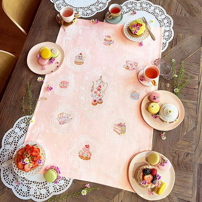 ”Rose thé tea towel”(ローズ ティータオル) トルションキット VERONIQUE ENGINGER(ヴェロニク・アンジャンジェ)デザイン クロスステッチキット