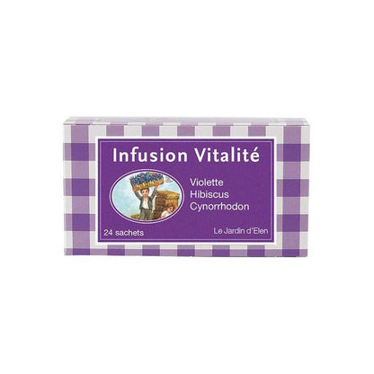 “Herbal Tea with Violet (Hibiscus / Rosehip / Violet)” Contains 24 tea bags
