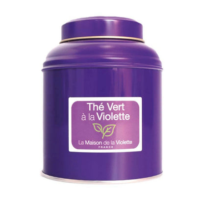 “Violet Green Tea (Green Tea / Violet)” L Size Tin (130 g Loose Tea Leaves)